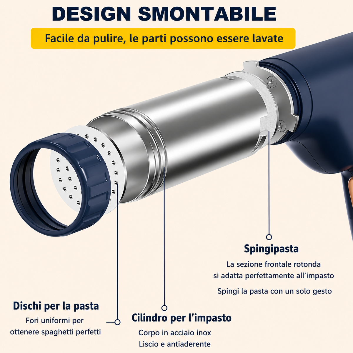Macchina per la pasta elettrica professionale senza fili