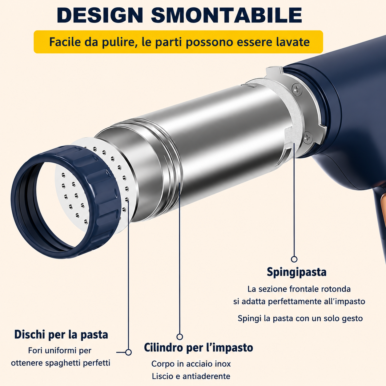 Macchina per la pasta elettrica professionale senza fili