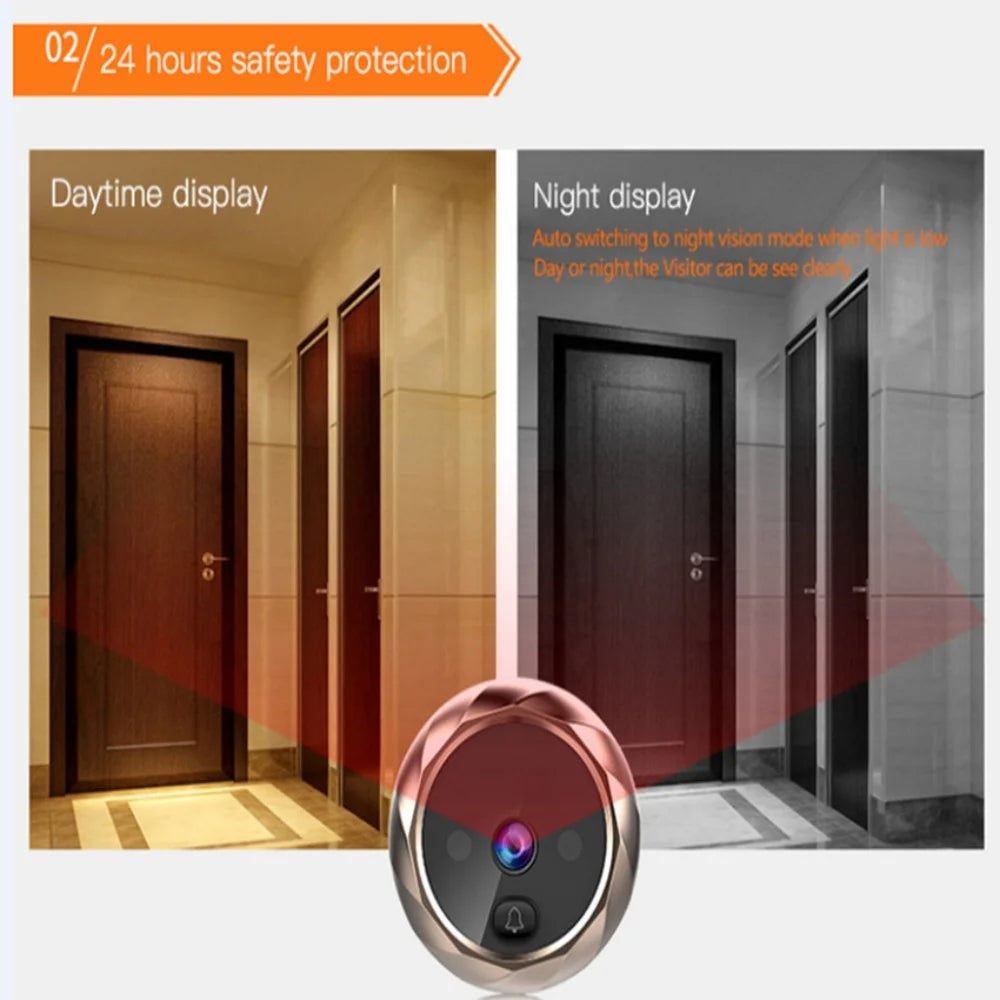 Spioncino Digitale per Porta con Schermo LCD da 2,8", Fotocamera HD e Memoria Foto per Sicurezza Domestica